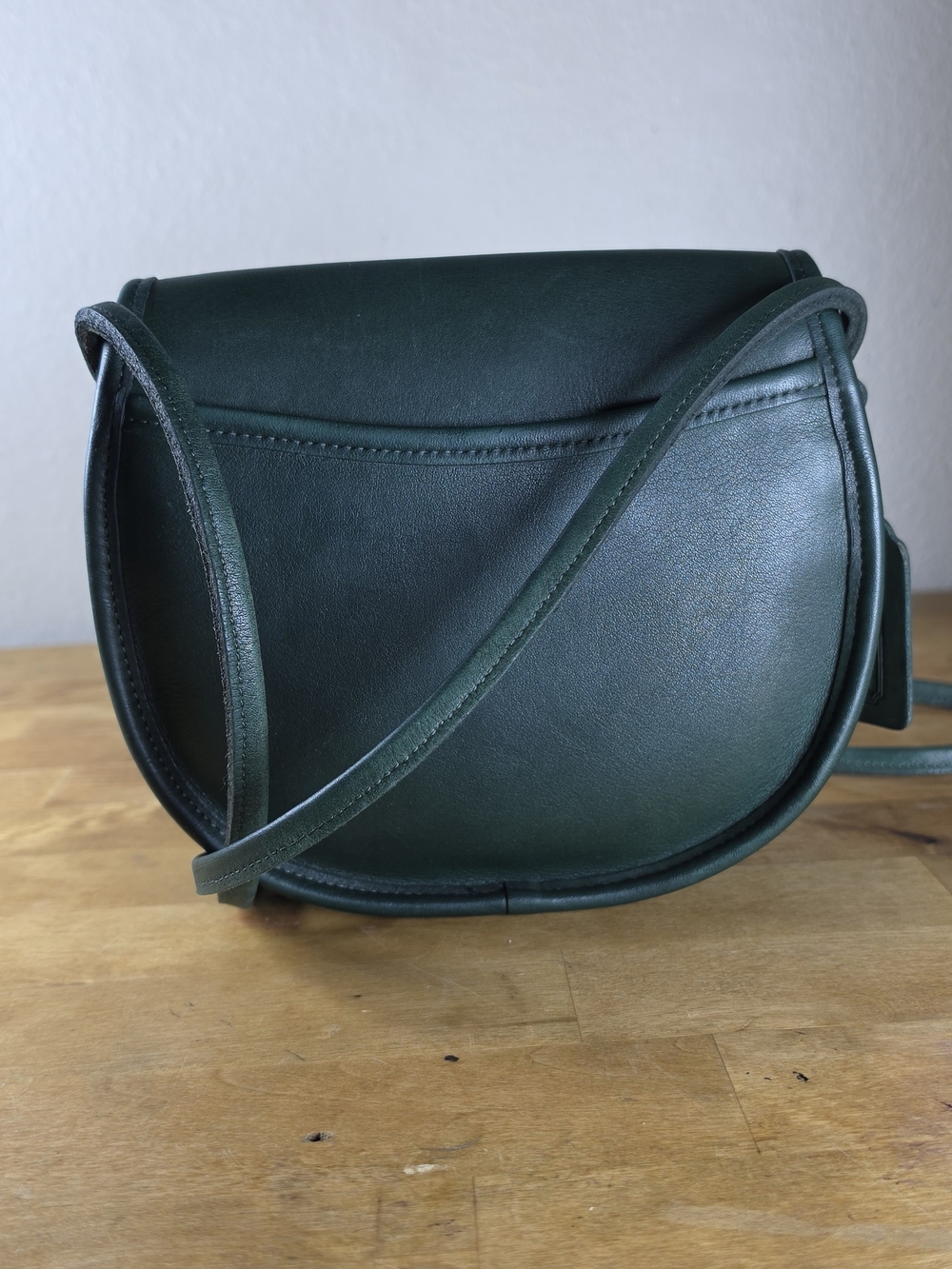 Vintage Coach Casey 9923 Bottle Green Leather Crossbody Pre-1994 USA - Picture 2 of 11